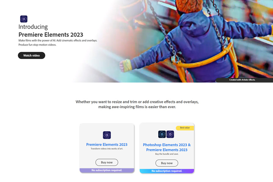 a screenshot of a website with a person on a swing.