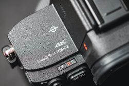 A close up of a camera with a 4k sensor.