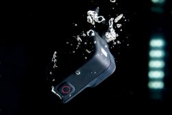 a gopro floating in the water