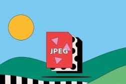 A cartoon image of a box with the word jpeg on it.