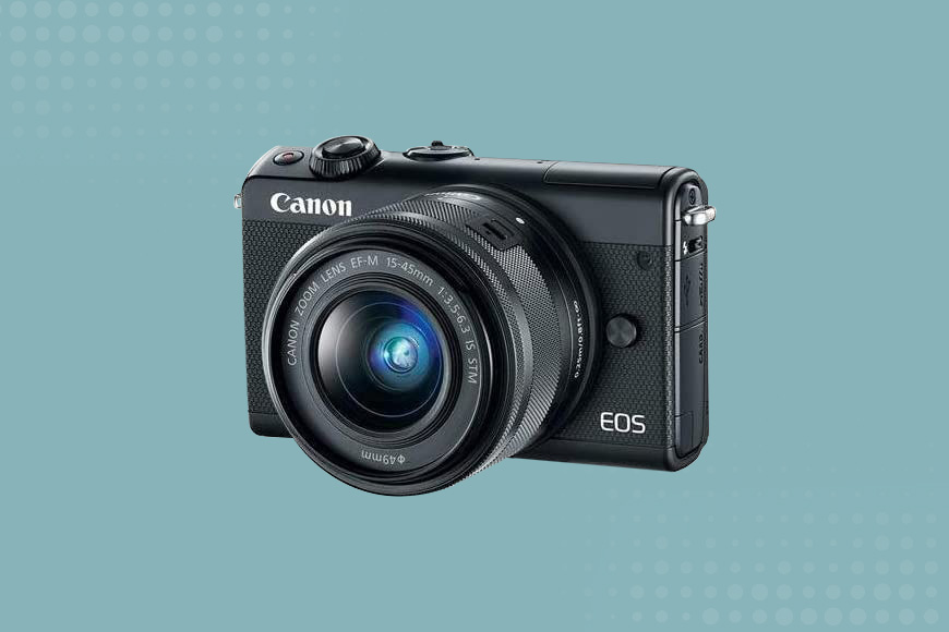 a camera with a lens attached to it.
