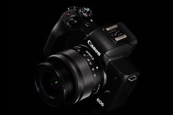 canon eos m50 mark ii camera with lens attached