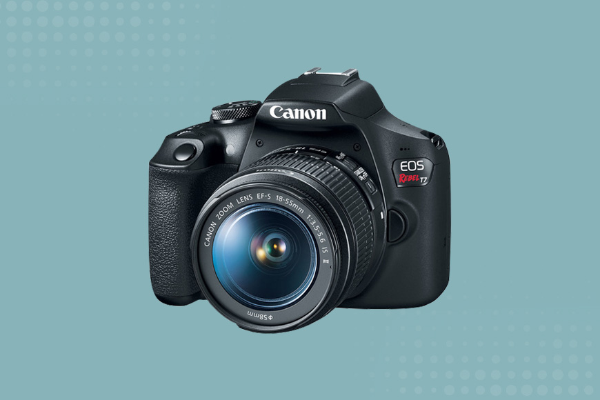 a camera with a lens attached to it.