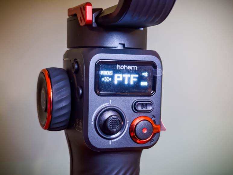 The controls of a gimbal