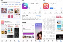 A screenshot of the collage maker app on an iphone.