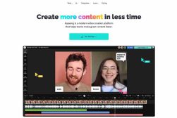a screen shot of a web page with two people on it.