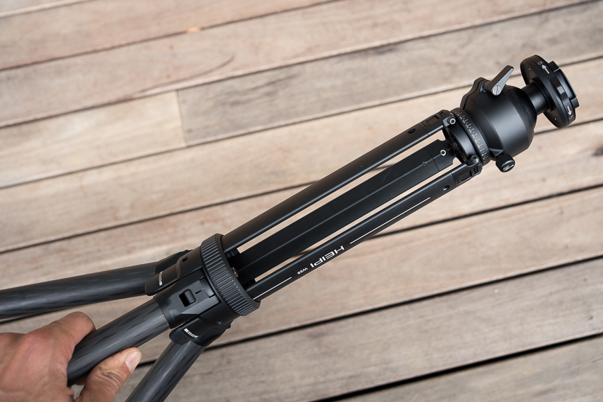 heipi travel tripod extended