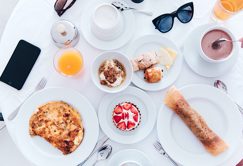 food on table
