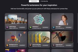 A list of extensions available in Luminar Neo