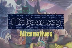 An image of a computer screen with the words midjourney alternatives.