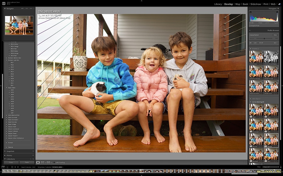 camera matching profiles lightroom