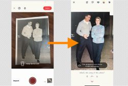 An old photo of a man and a woman.