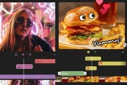 A photo of a girl with a hamburger and a burger.