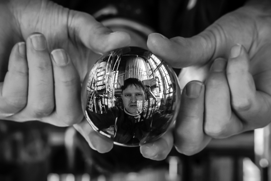 Crystal ball photo.