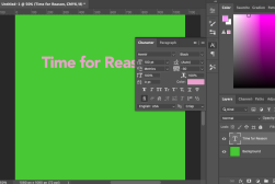Character panel underline text photoshop